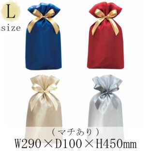 巾着バッグ NOBLE ノーブル オーガンジー Lサイズ 1枚入 ブルー レッド ゴールド シルバー