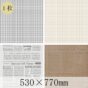 包装紙 和紙素材 チェック グレー ベージュ 英字柄 クラフト 1枚 530mm×770mm