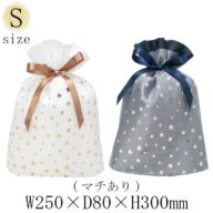 巾着バッグ シャイニースター Sサイズ 1枚入 ホワイト ブルー