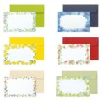 ミニカード 封筒付き ポライト 箔押し グリタリング グリーン スター レモン ベリー ドット クローバー / バレない梱包 メッセージカード お祝い